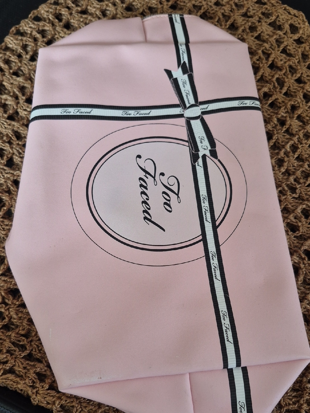 Too Faced Pink Ribbon Cosmetic Pouch
